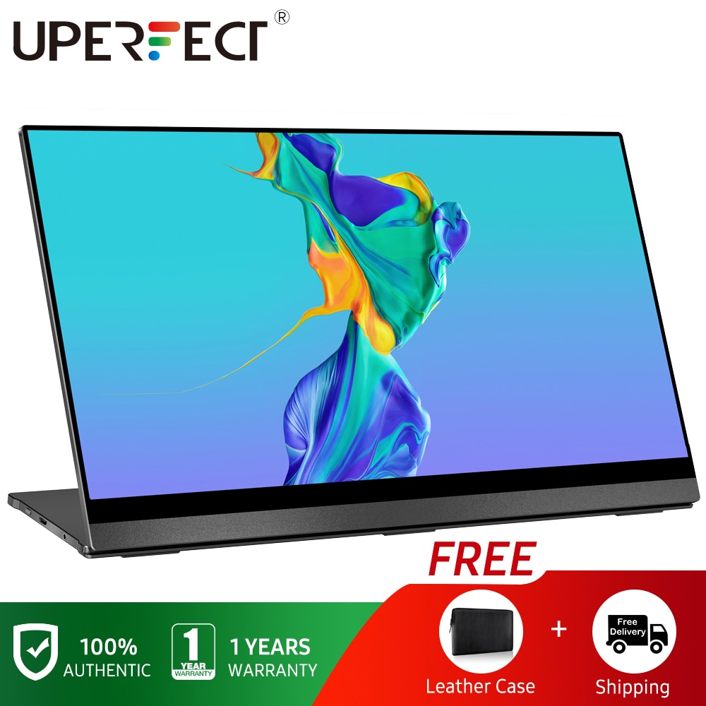 UPERFECT 4K Portable Monitor Touchscreen Gravity Sensor Automatic Rotate 15.6'' Slimmest 10-Point Touch UHD 3840x2160 Display