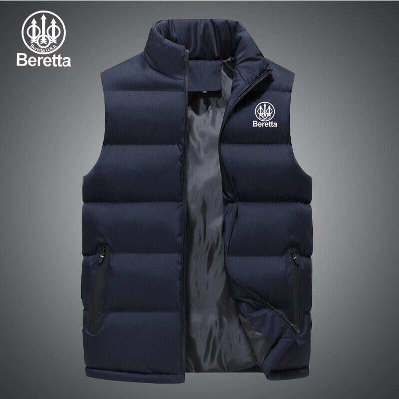 Men's vest jacket new winter warmth sleeveless jacket men's winter leisure plus size vest men's Beretta firearms brand clothing