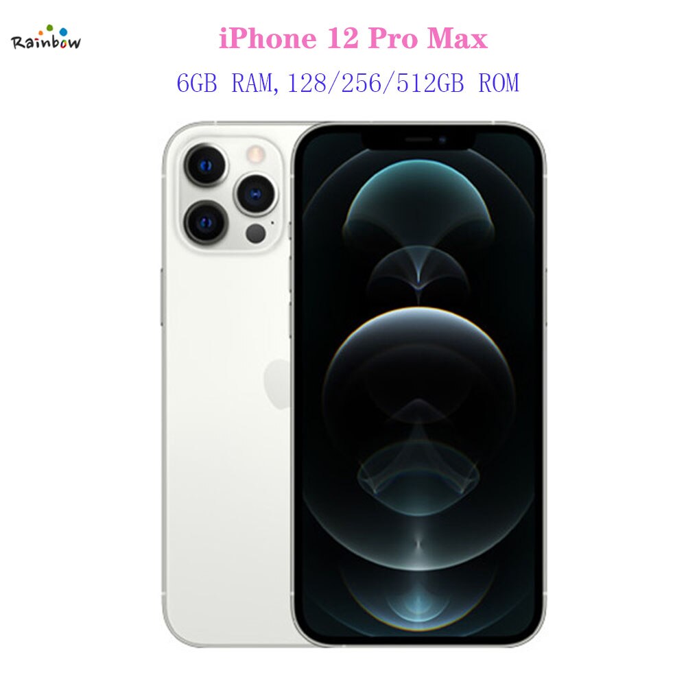 Original Apple iPhone 12 Pro Max 5G LTE Mobile 6.7'' 6GB&128/256/512GB IOS A14 Bionic Hexa Core Triple 12MP Cellphone