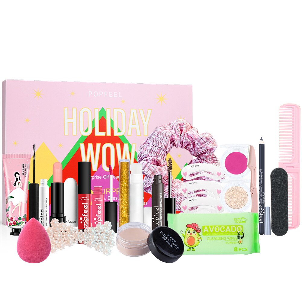 POPFEEL Makeup Gift Box Holiday Makeup Gift Box Lipstick Eyeshadow Full Set of Professional Make Up Kit Mystery Box Cosmetica